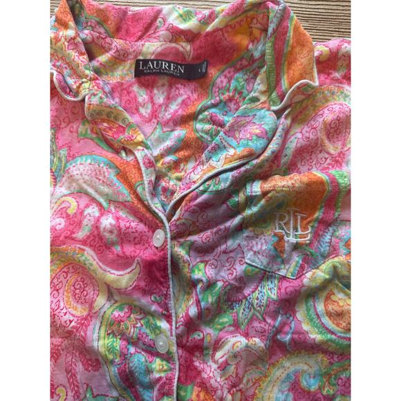 ralph lauren paisley pj set size large - Picture 2 of 4